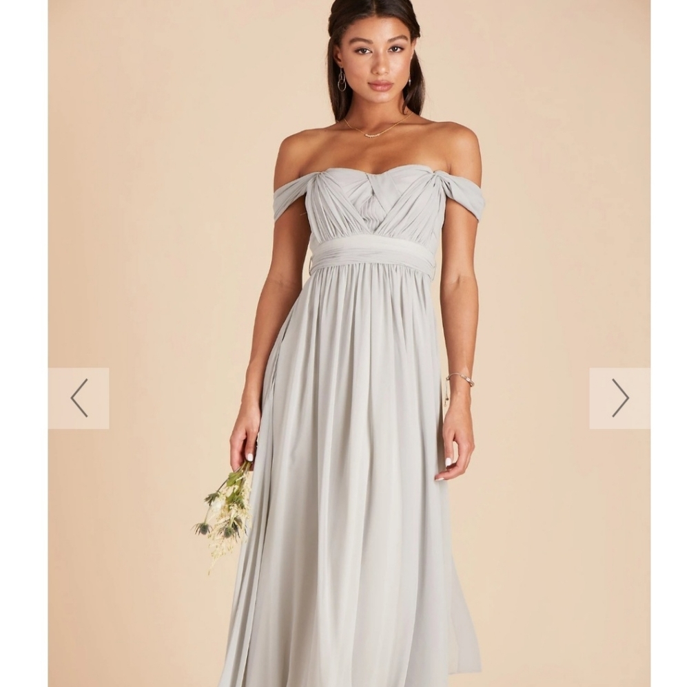 Birdy Grey size M, style Grace chiffon dress in dove grey